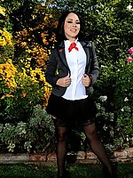 Harlot in stockings gets fucked in all her tight holes