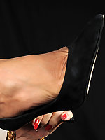 busty high heels mature nylon stiletto