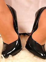 black feet high heels mature pantyhose stiletto