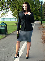 black high heels milf stockings
