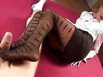 footjob pantyhose stockings 